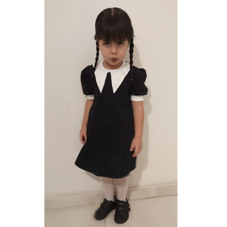 Vestido Fantasia da Wandinha Infantil