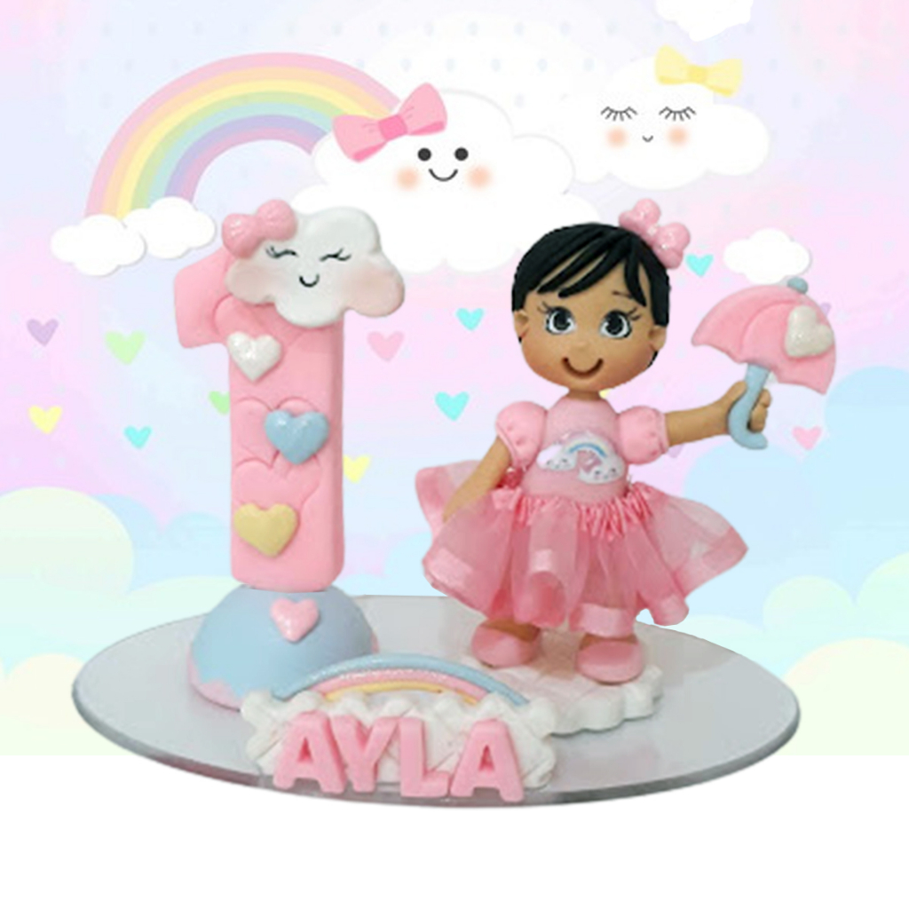 VELA CHUVA DE AMOR  - Topo de bolo Chuva de Amor  - Vela de Aniversário Chuva de Amor  - Personalizada com Nome (OFERTA) em Oferta na Shopee