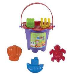 Kit Praia Balde Imperio Tamanho P - Brinquedo Para Brincar No Parque e Praia - Kendy Brinquedo - Certificado Inmetro
