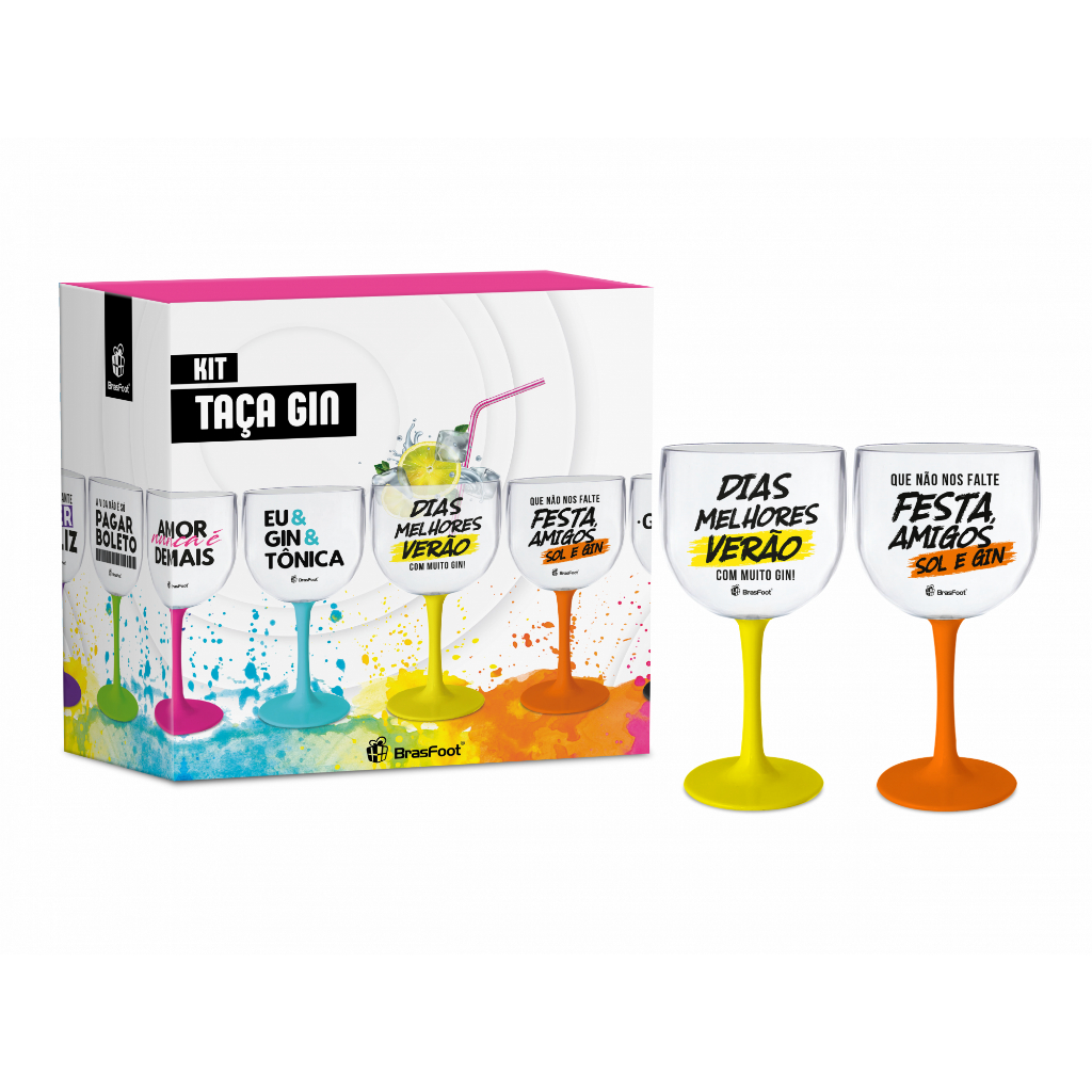 Kit 2 Taças Festas para Drinks Coquetéis Gin 580 ml - Festas E Amigos