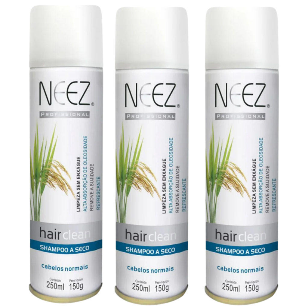 Neez 03 Shampoos a Seco Cabelos Normais Profissional 250ml