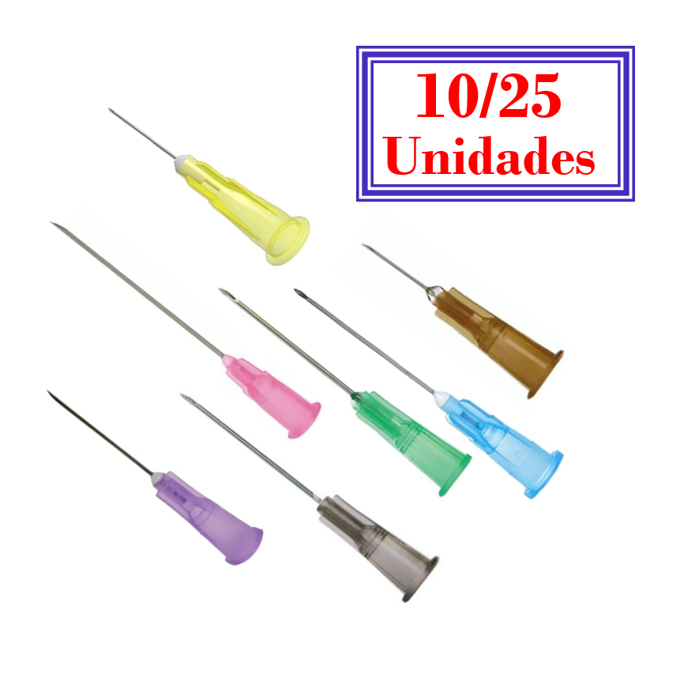 Kit 10/25 Unid Agulha Hipodérmica para seringas Vários Tamanhos em Oferta na Shopee