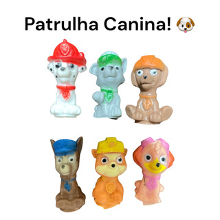 Kit Dedoches Patrulha Canina. 6 UN Dedoches Patrulha Canina. Sem Repetição de Personagens.
