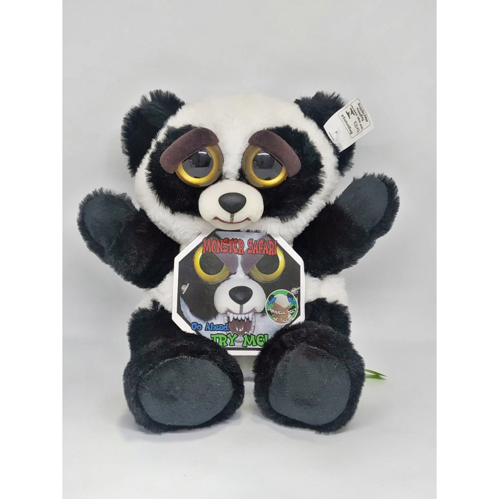 Feisty Pets Panda Monster Safari Muda Expressão Pelúcia Br Machine Brinquedo