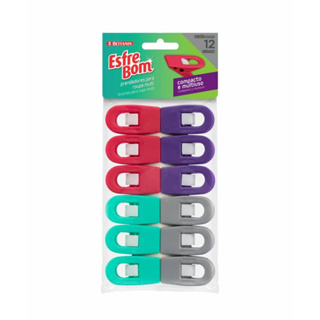 Prendedor Pegador Largo de Roupa Multiuso Resistente Sol e Chuva Colorido Moderno 12 unidades em Oferta na Shopee
