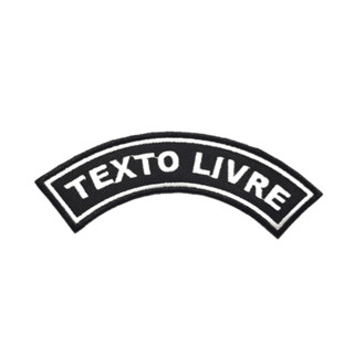 Patch Bordado Tarja Ombro Texto Livre Seu Nome 14cm