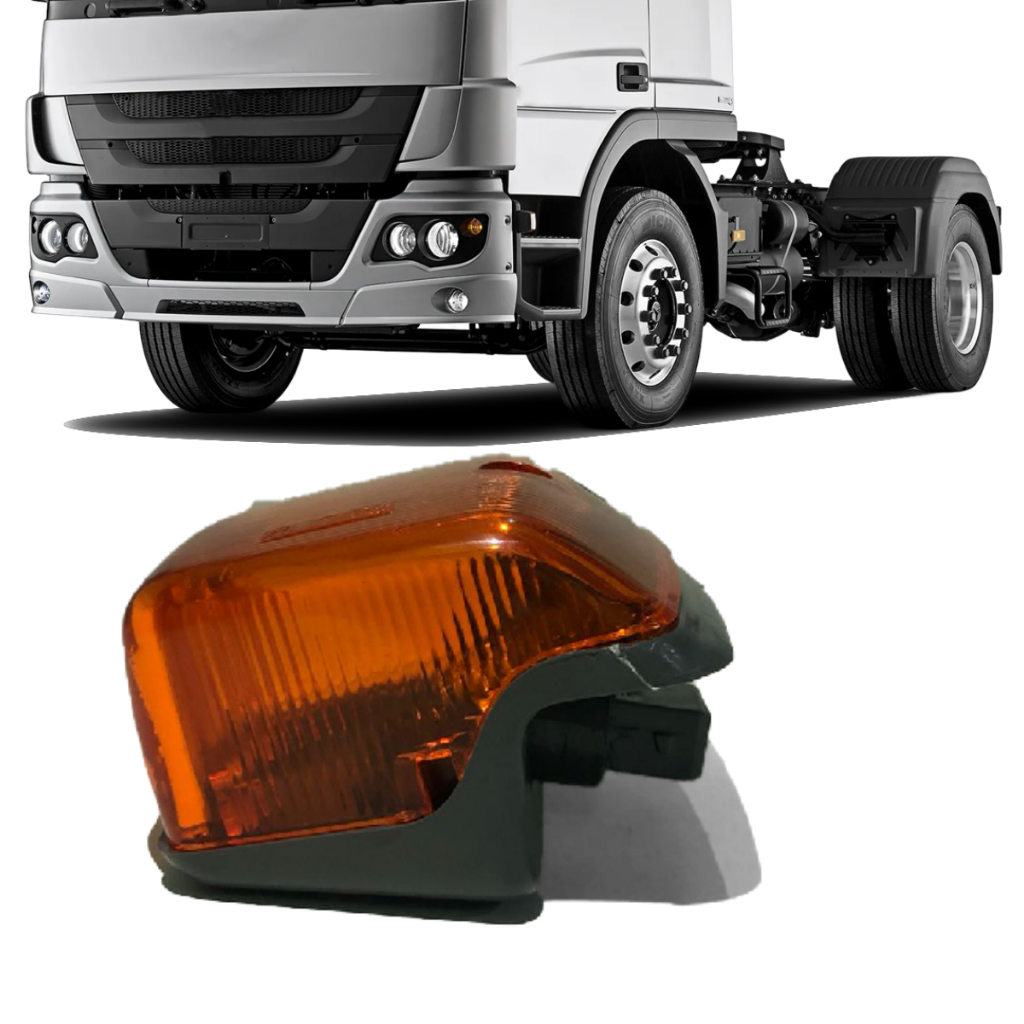 Lanterna Lateral Seta Pisca Estribo Lado Esquerdo Mercedes-Benz Atego - Âmbar