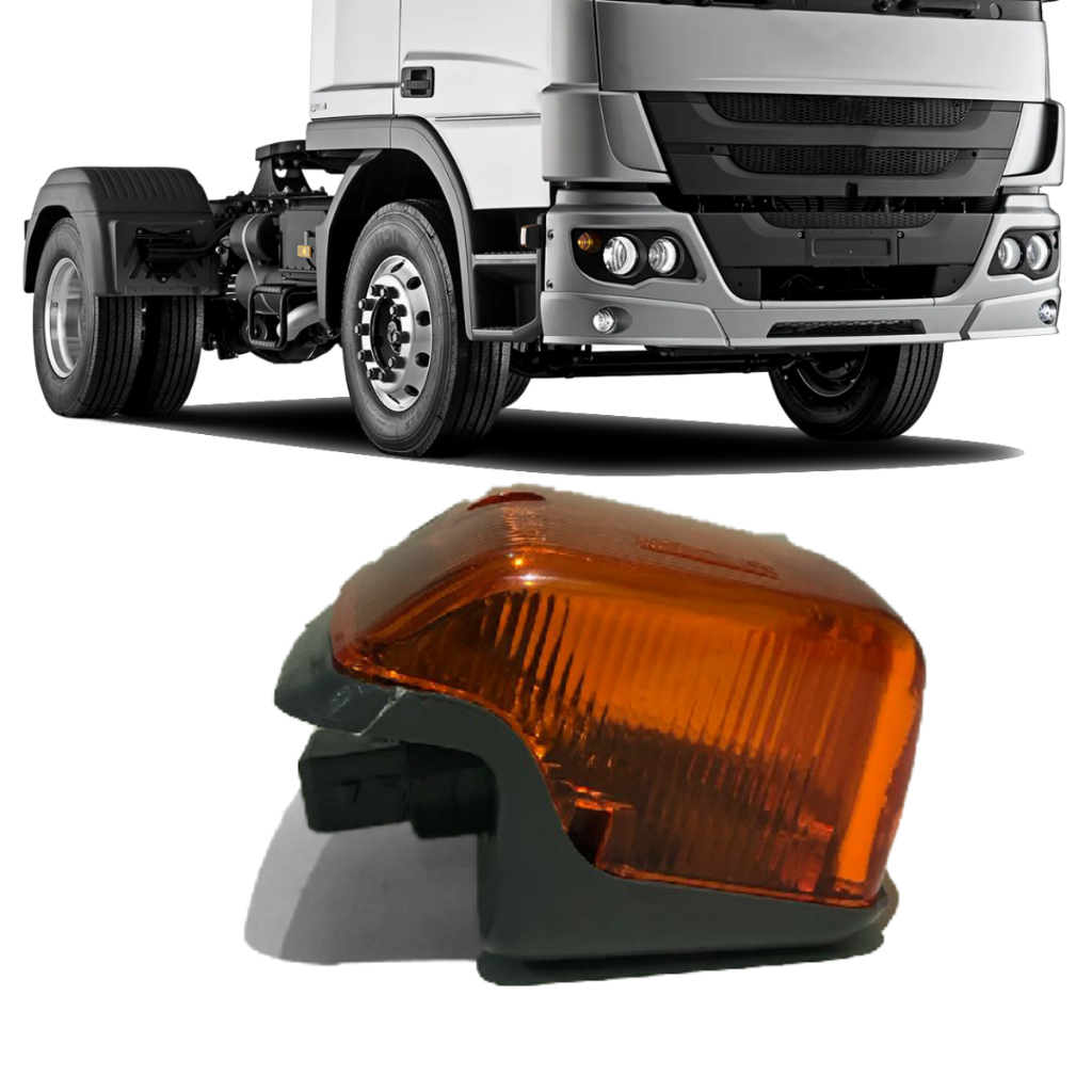 Lanterna Lateral Seta Pisca Estribo Lado Direito Mercedes-Benz Atego - Âmbar
