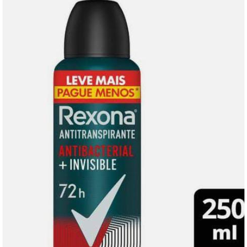 Desodorante Rexona Aerosol Antibacterial Invisible 250ml