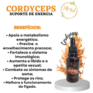 Extrato Cogumelo Cordyceps Militaris 30 Ml Lifemel Suplementos
