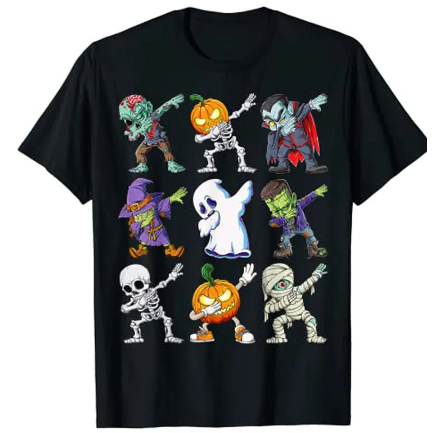 Camiseta Monstros Vida Louca Moda Halloween Dia Das Bruxas Novo!