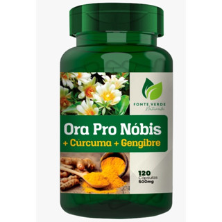 Ora Pro Nóbis + Cúrcuma + Gengibre 500MG 120 Capsulas