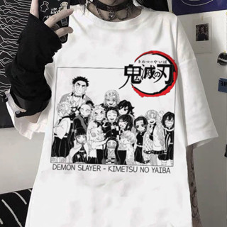 Camiseta Branca Anime Nezuko Kimetsu no Yaiba Demon Slayer Feminino e Masculino