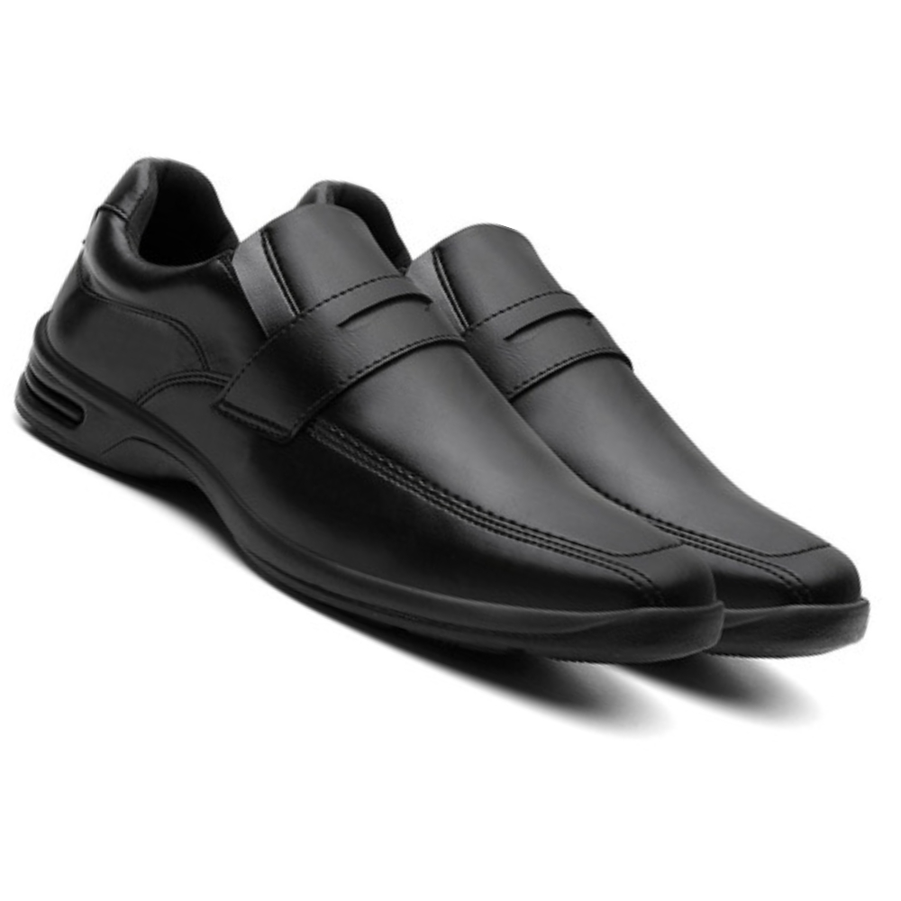 SAPATO SOCIAL ULTRA CONFORTO MACIO ESTILO MILITAR PRETO E MARROM