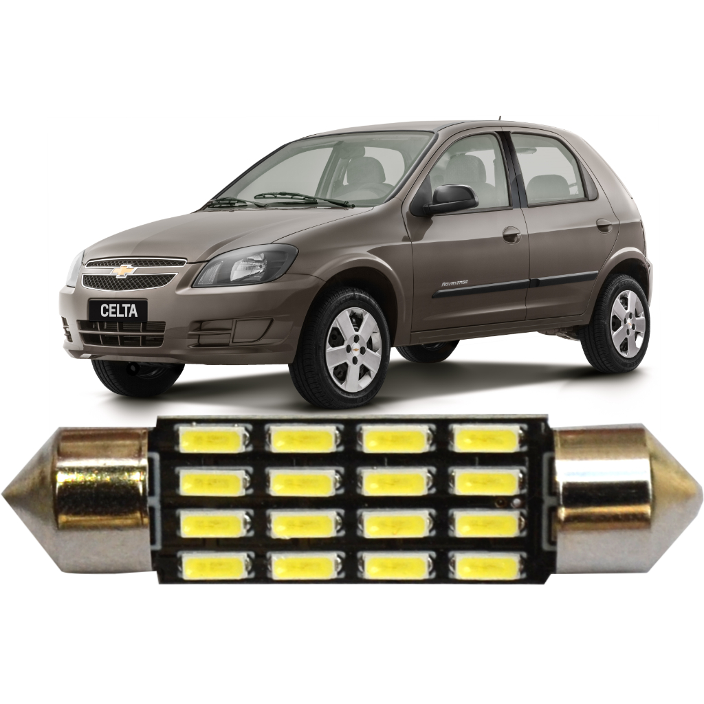 Lâmpada Led Premium Torpedo Teto Celta Prisma Corsa Vectra