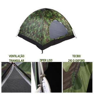 Barraca Camping Camuflada 3-6 Pessoas 3/ 4 /6 lugares Tenda Acampamento Bolsa