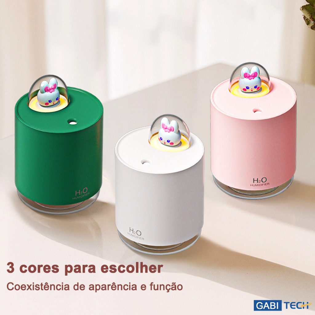 Umidificador E Purificadores De Ar Aromatizador De Ambientes Portátil Coelho 300ML Grande Para Carro