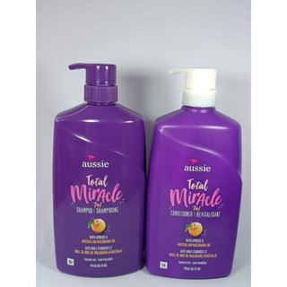 Kit Shampoo 778ml + Condicionador 778ml Aussie Total Miracle Pessego 7 em 1