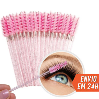 150 Escovinhas Descartáveis Com Glitter Para Cílios Alongamento Extensão de Cílios