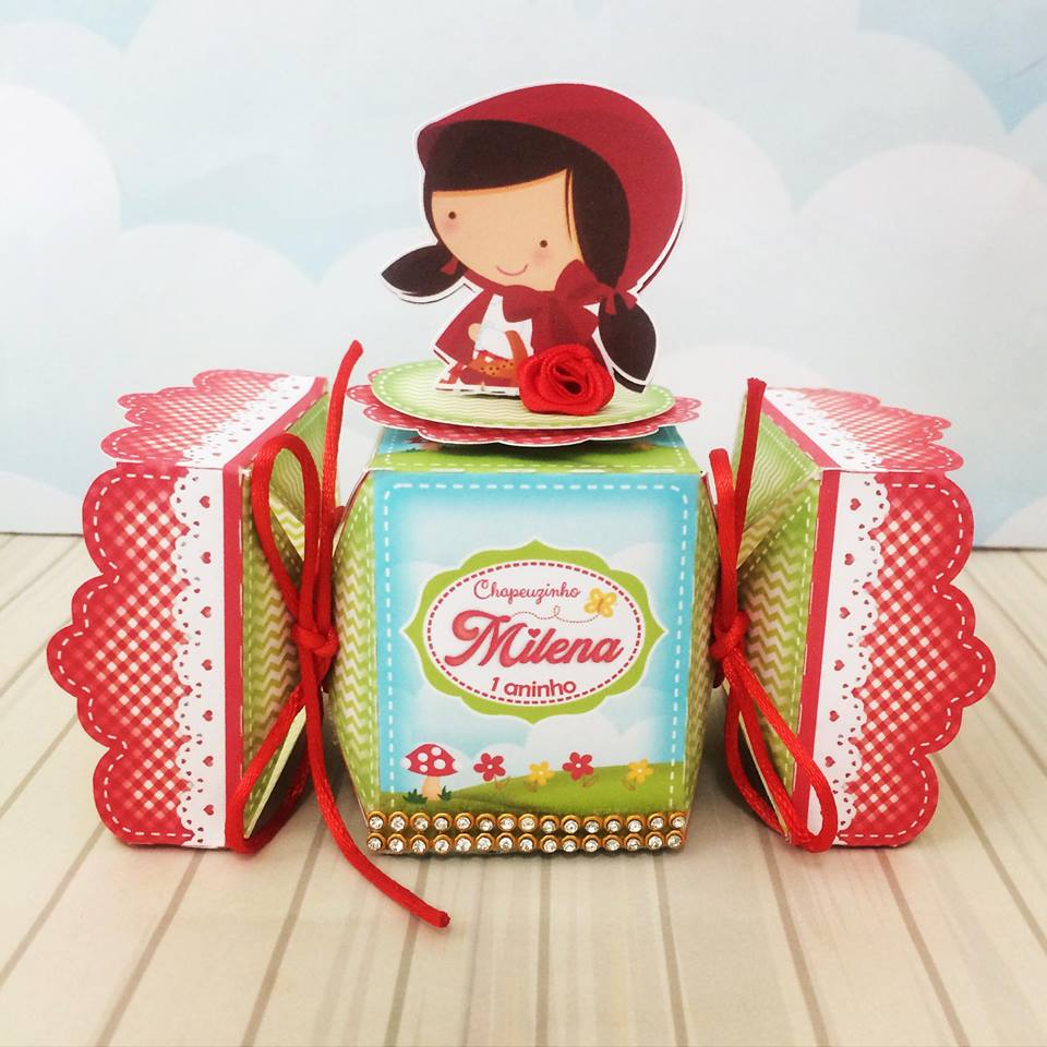 Kit de caixinhas personalizadas, milk, cone, lembrancinhas, decoração Kit de festa aniversário chapeuzinho vermelho