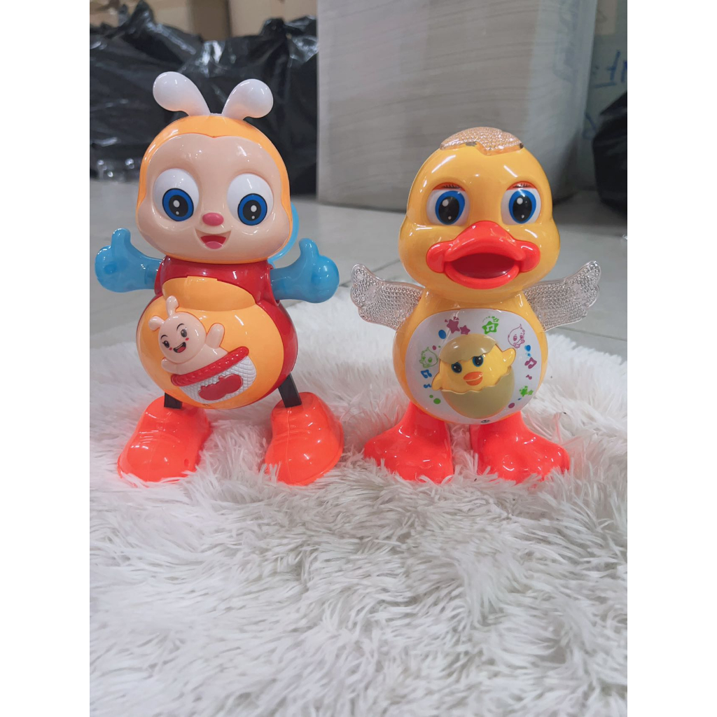 Abelinha/ Pato Dançarina Bichinho Dança Som Luz Bebe/WJ76 em Oferta na Shopee