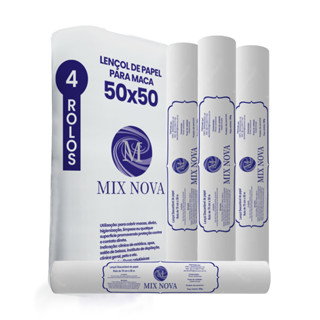 Lençol Descartável Papel Hospitalar Maca 50x50mt - 04 Rolos