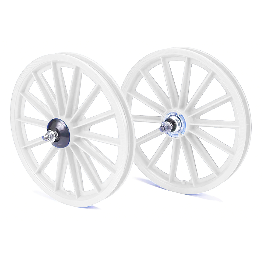 Roda Nylon Aro 16 Branca C/eixos AMR - Par De Rodas Bike Infantil