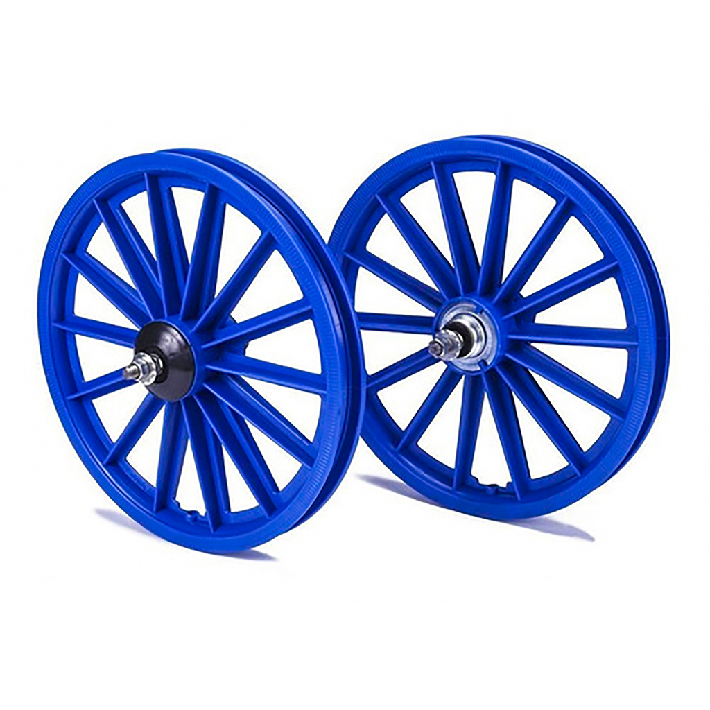 Roda Nylon Aro 16 Azul C/eixos AMR - Par De Rodas Bike Infantil