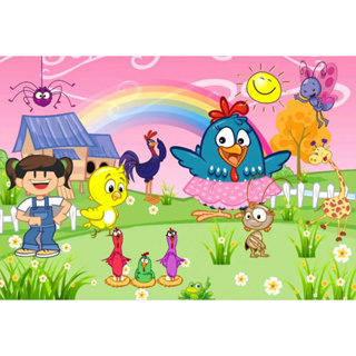 Painel em lona tema Galinha Pintadinha mod4 em Oferta na Shopee