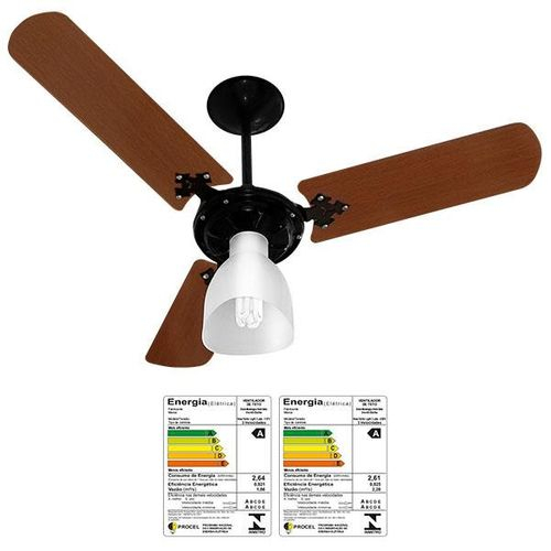 Ventilador de Teto Venti Delta New Light 3 Pás Preto 220V: Refresque Sua Casa com Estilo - J11817
