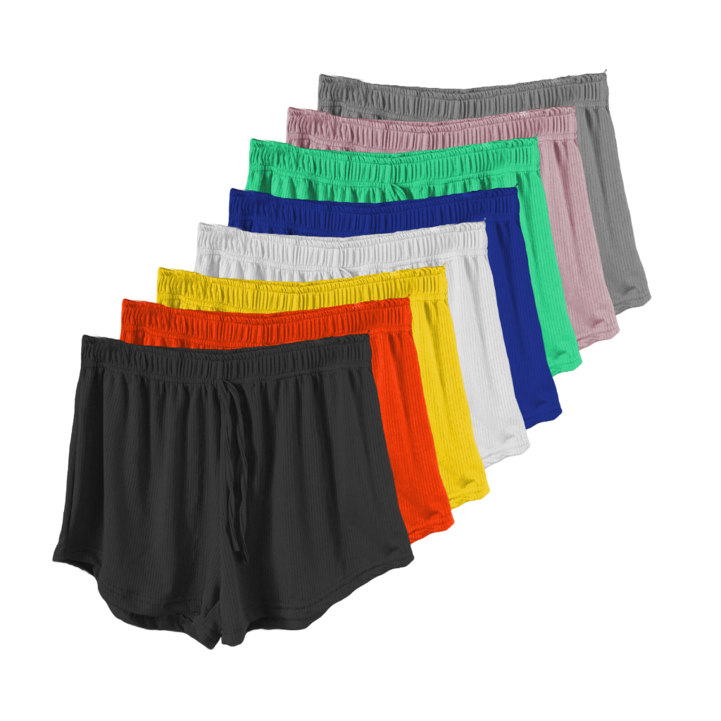 Short Canelado Plus Size 100% Poliéster Soltinho