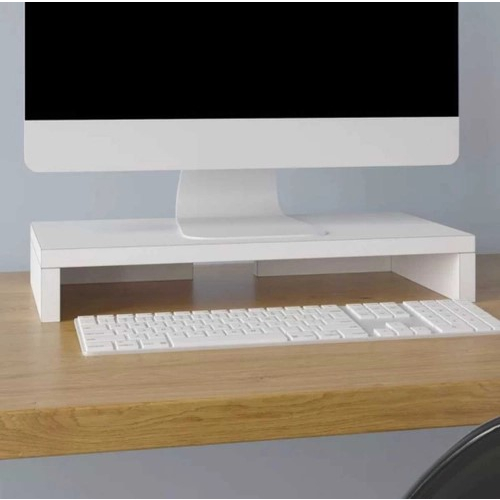 Base para Monitor MDF 53cm Home Office Mesa Gamer Ergonômico Suporte Tv Notebook Madeira Escritório Quarto Organizador Decorativo Bancada Moveis Decoração Jogos
