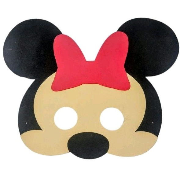 Máscara Infantil Personagem Minnie Com Elasticos