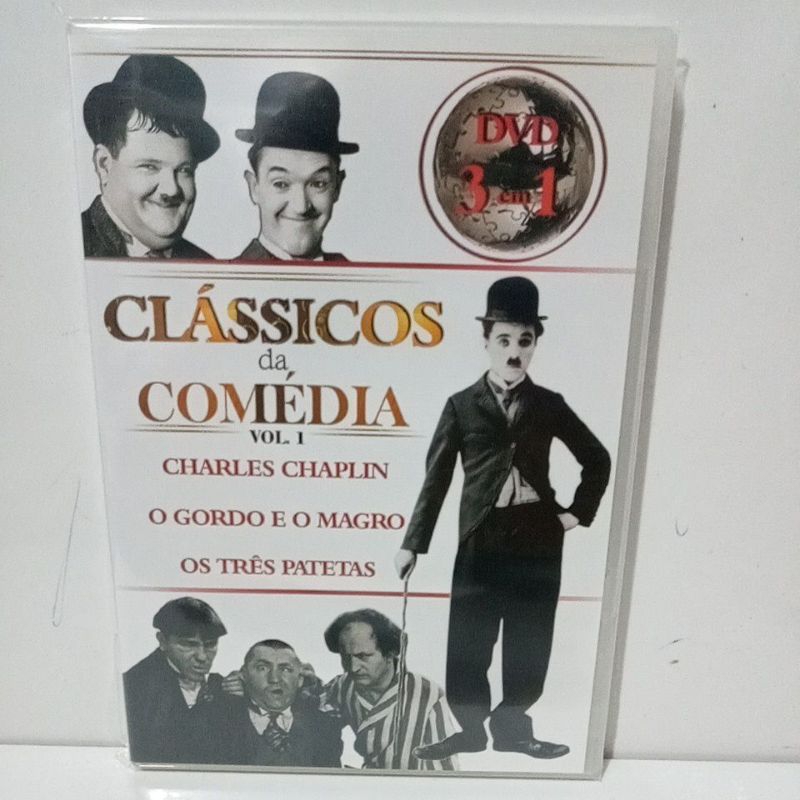 Dvd Clássicos Da Comédia Vol.1 Charles Chaplin,O Gordo E O Magro,Os Três Patetas Novo de Fabrica original