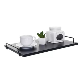 Bandeja Café Da Manhã na Cama Xícara 40x30cm Retangular Madeira com alça para servir decorativa enfeite
