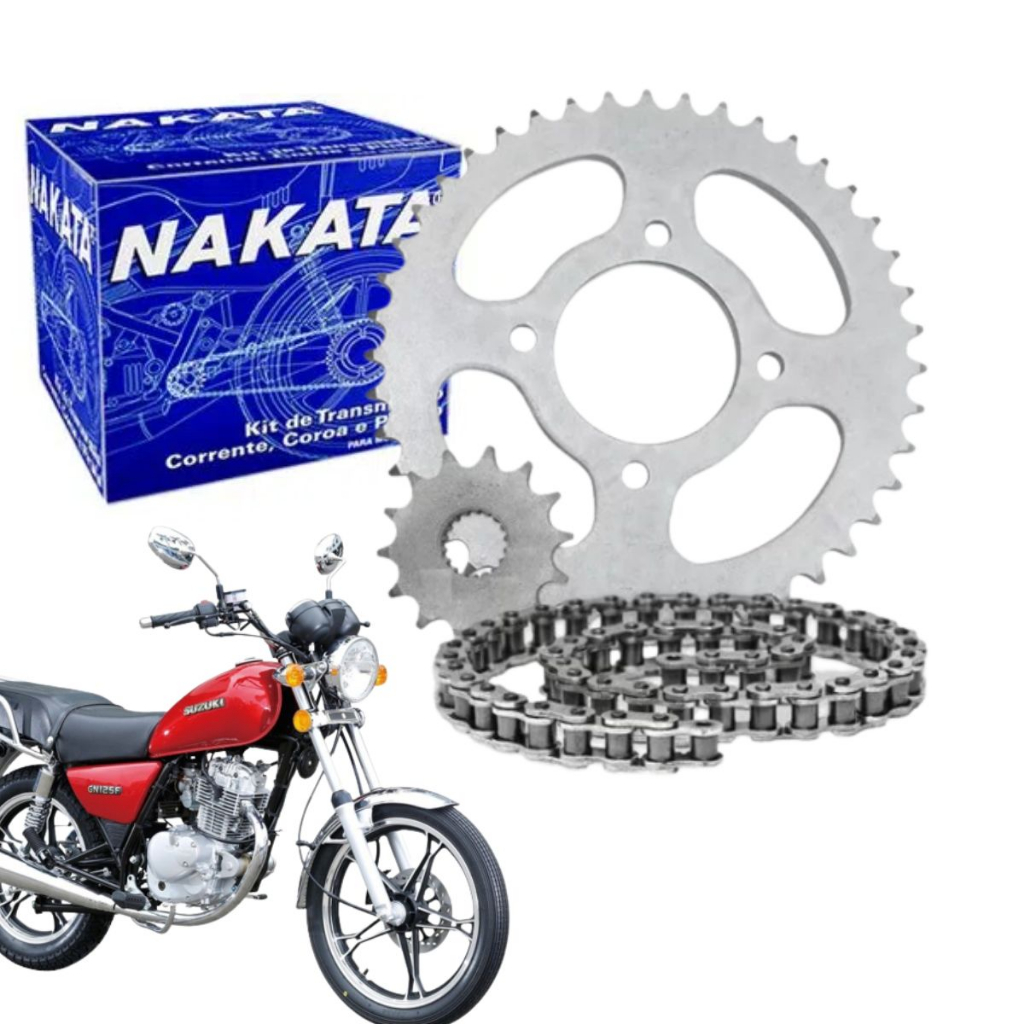 Kit Relacao Transmissao Suzuki Yes 125 Intruder 125 2005 2006 2007 2008 2009 2010 2011 à 2015 Original Nakata S/retentor