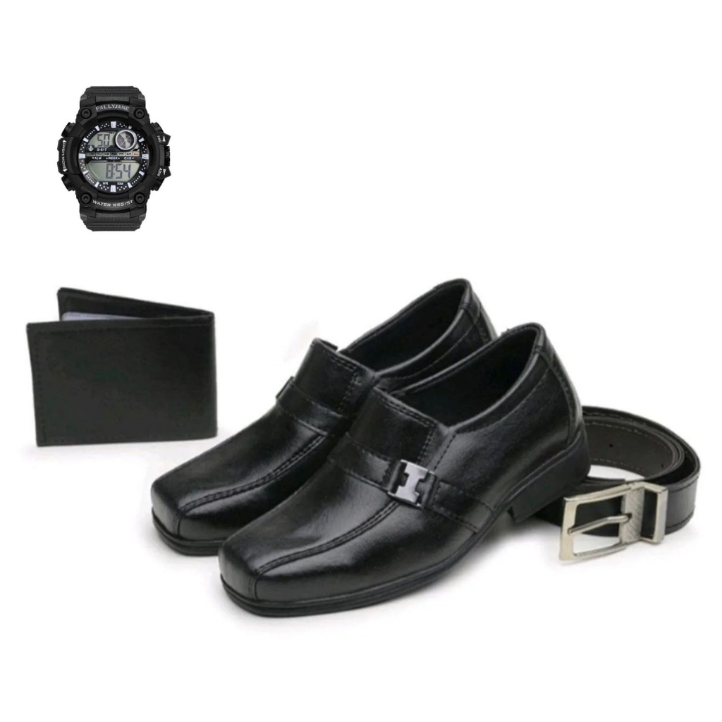 Sapato Social Infantil Confortável + Cinto + Carteira + Relógio Envio Ràpido