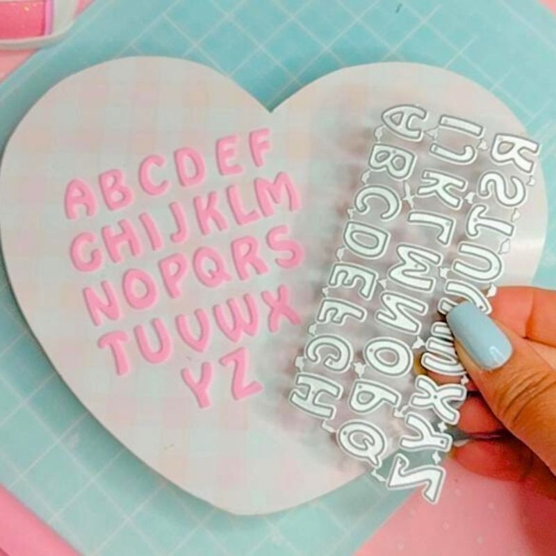 Faquinha de corte e relevo scrapbook| alfabeto pequeno| matriz de metal corte e relevo em Oferta na Shopee