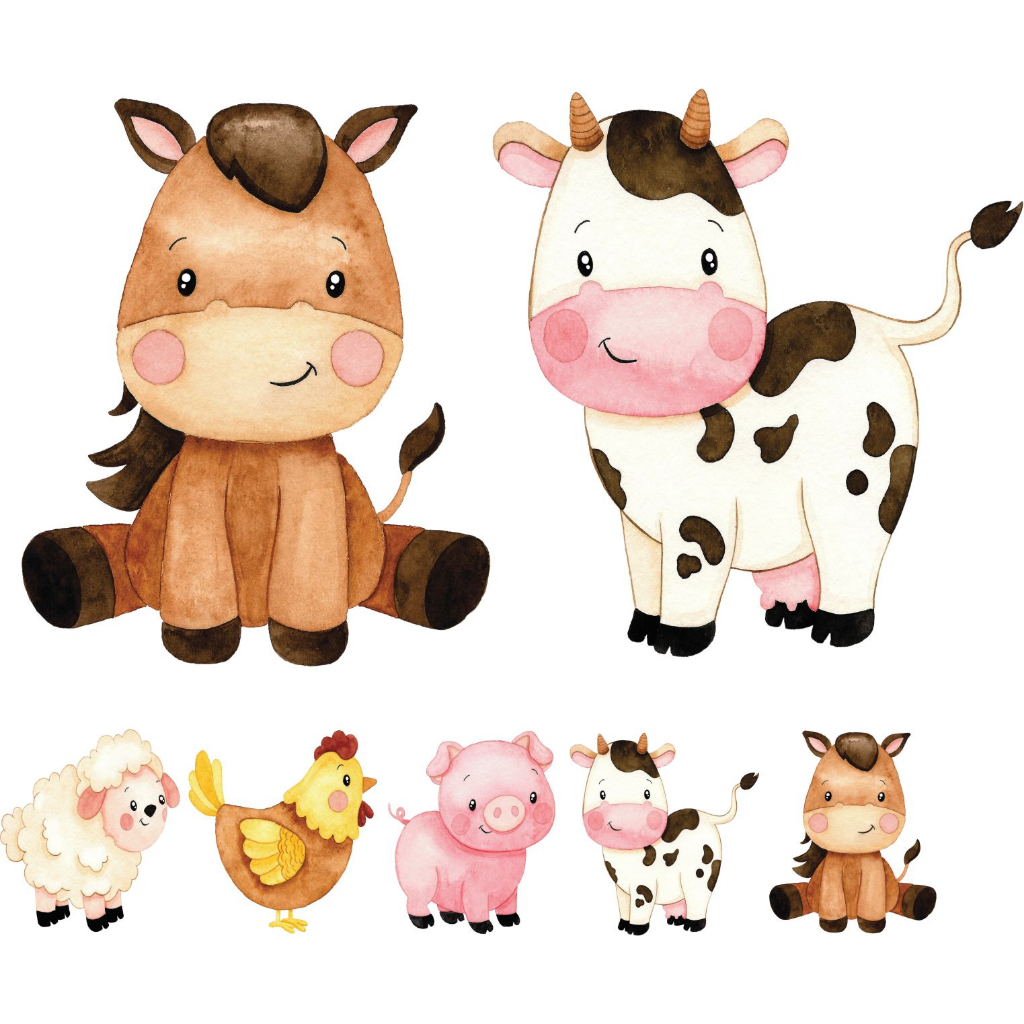 Display MDF de ch�o e Mesa - Fazendinha 7 p�as