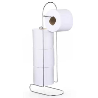 1 Porta Papel Higiênico 4 Rolos em Aço Cromado Para Chão Lavabo em Oferta na Shopee