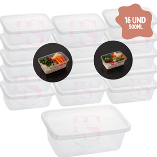 Kit Potes Transparentes BPA 500ml Free Organizador de Alimentos Marmita Plastico Alta Qual...