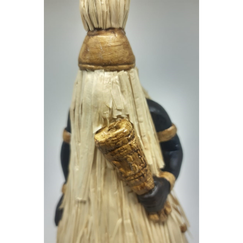 Imagem Omolu Xapanã Obaluaiê 22cm Gesso - Palhas E Búzios