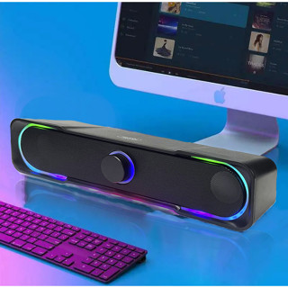 Caixa Som Caixinha Pc Computador Notebook Potente LED RGB P2