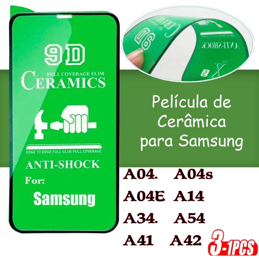 Película Cerâmica 9D 3D Samsung Gel Hidrogel Flexível A04 A04S A04E A14 A41 A42 A34 A54 em Oferta na Shopee
