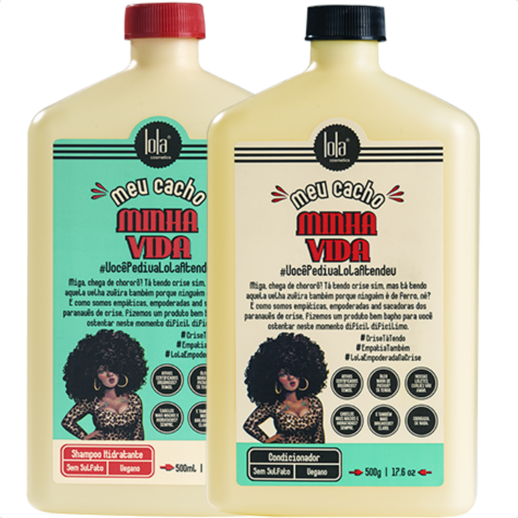 Kit Meu Cacho Minha Vida Shampoo e Condicionador Lola Cosmetics