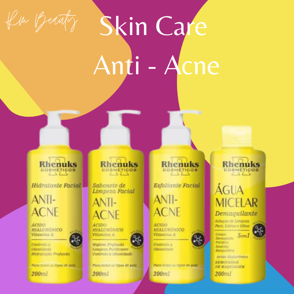 Kit de Skin Care Anti-Acne com 4 itens Rhenuks a Pronta Entrega