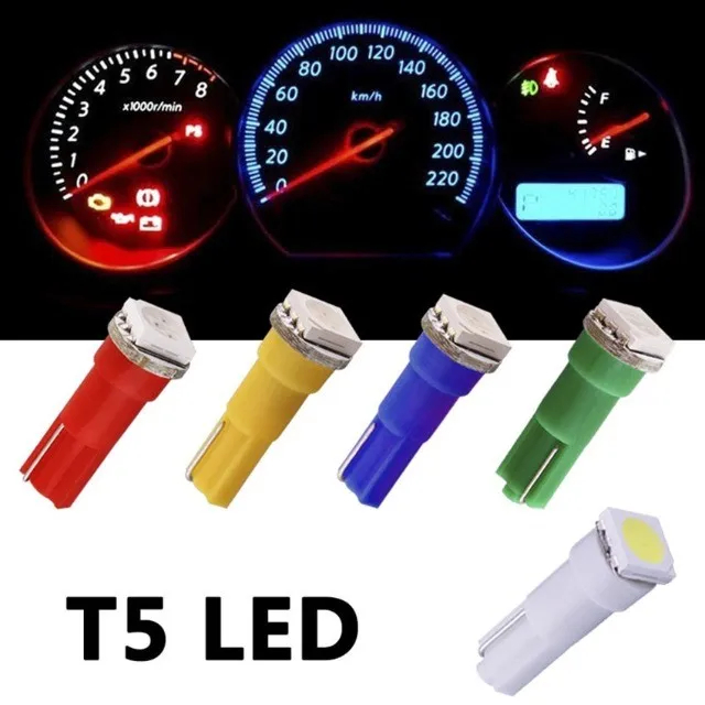 Unidade Lâmpada de Led Pinguinho T5 1 Led Painel Carro Moto esmagadinha camarãozinho