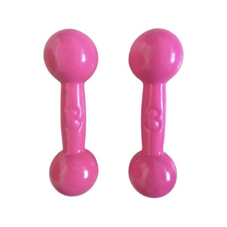 Par de Halter Emborrachado Academia Musculação 3 kg Rosa ou Preto em Oferta na Shopee