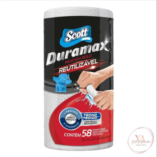 Pano em Rolo Reutilizável Branco C/58 Unidades Scott Duramax em Oferta na Shopee