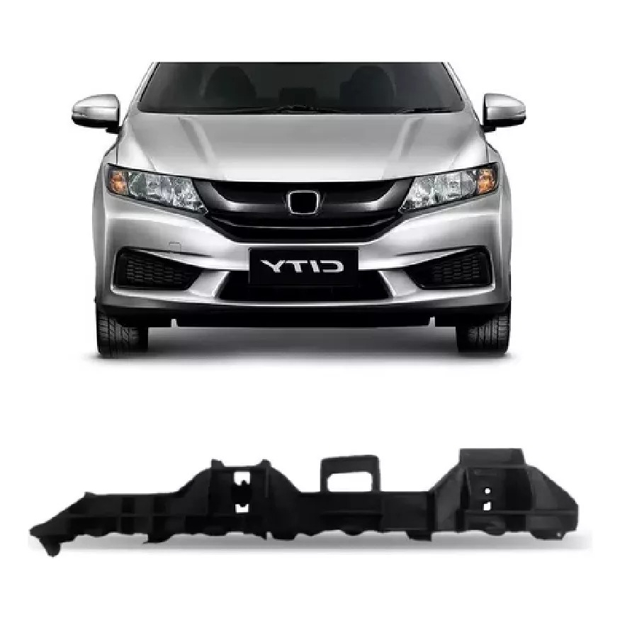Suporte Guia Para-choque Dianteiro Honda City 2014 a 2017 Lado Direito Passageiro